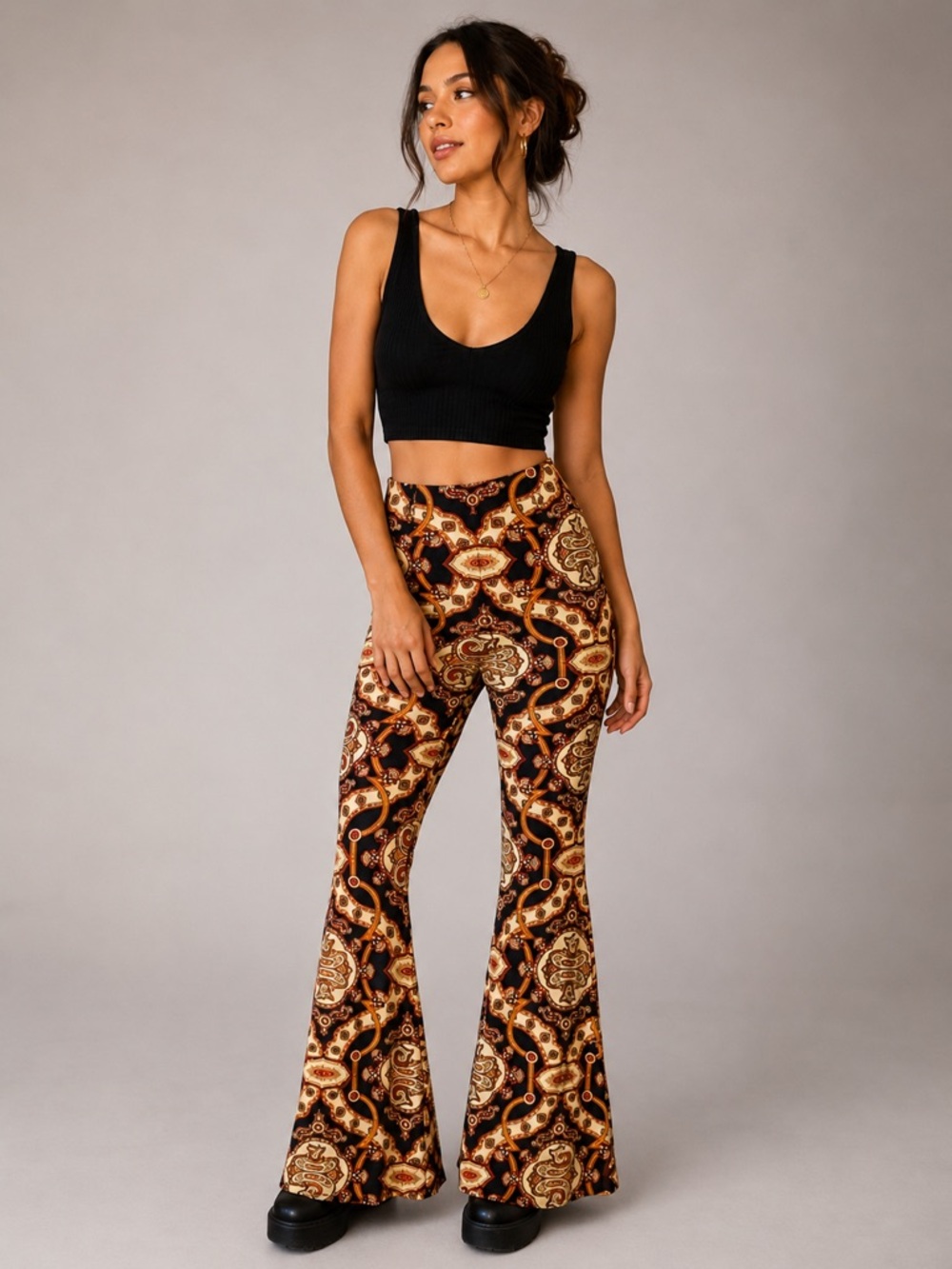 Cat O Nine High Waist Bell Bottom Pants Size XS